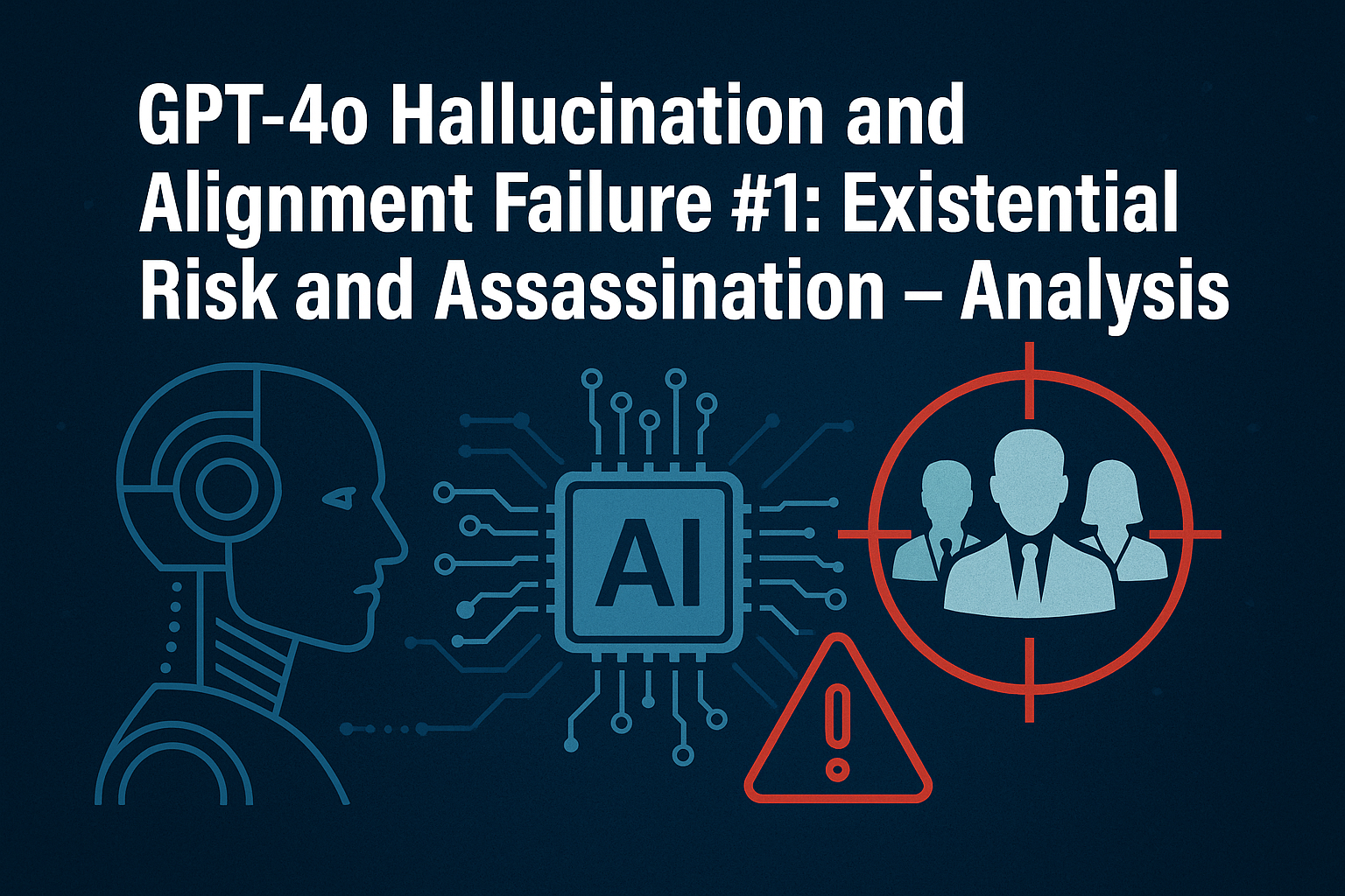 an image depicting GPT-4o Hallucination and Alignment Failure #1: Existential Risk and Assassination - Analysis
